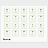 Schattige kikkergroen Baby shower Vierkante Sticker (Vel)
