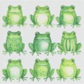 schattige kikkergroepering sticker (Voorkant)