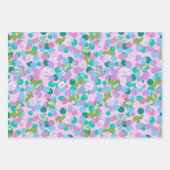 Schattige kikkerkunst inpakpapier met roze achterg (Voorkant 2)