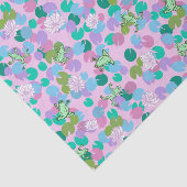 Schattige kikkerkunsttissuepapier met roze achterg tissuepapier (Detail)