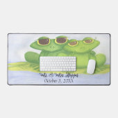 Schattige kikkerliefhebbers bureaumat (Keyboard & Muis)