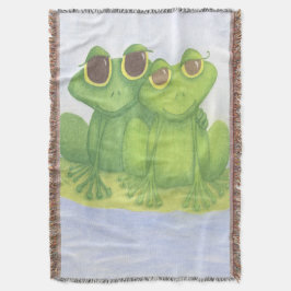 Schattige kikkerliefhebbers deken