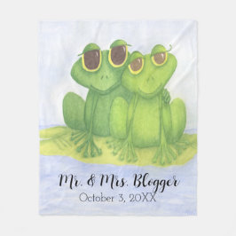 Schattige kikkerliefhebbers fleece deken