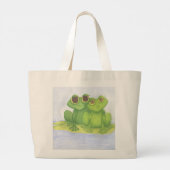 Schattige kikkerliefhebbers grote tote bag (Achterkant)