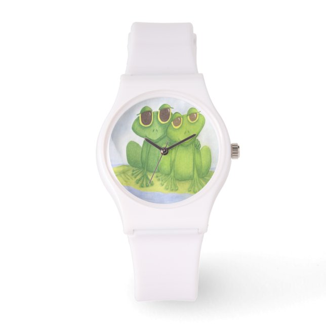 Schattige kikkerliefhebbers horloge (Voorkant)