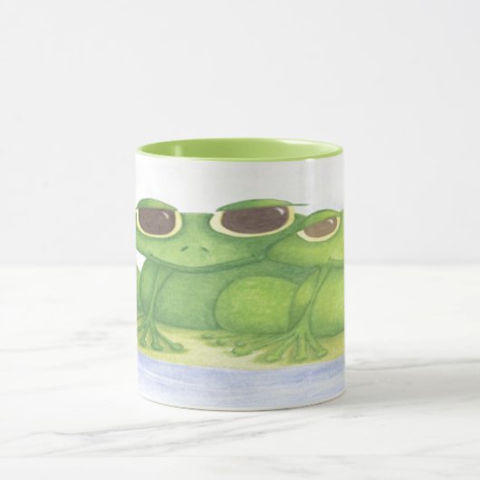 Schattige kikkerliefhebbers mok (Midden)