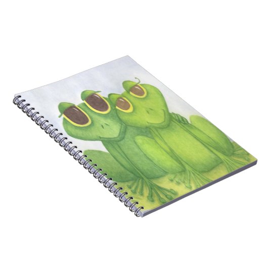 Schattige kikkerliefhebbers notitieboek (Rechterzijde)