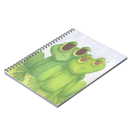 Schattige kikkerliefhebbers notitieboek (Linkerzijde)