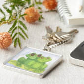 Schattige kikkerliefhebbers sleutelhanger (Zijkant)