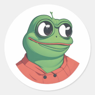 Schattige kikkerontwerp voor gamers en Dierenvrien Ronde Sticker