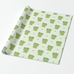 Schattige kikkerpaar cadeaupapier