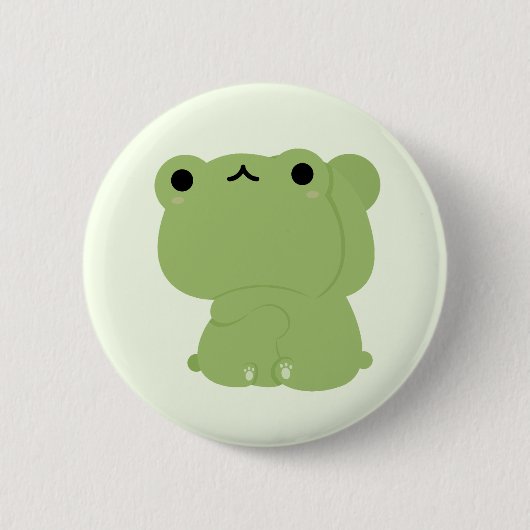 Schattige kikkerpaar ronde button 5,7 cm (Voorkant)