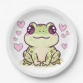 Schattige kikkerpapier borden papieren bordje (Voorkant)