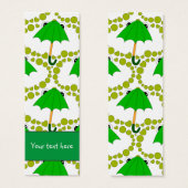 Schattige kikkerparaplu hart en stip Bladwijzer Mini Visitekaartjes (Voorkant /achterkant)