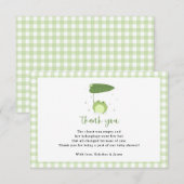 Schattige kikkerthema Baby shower klein Bedankkaart (Voorkant / Achterkant)