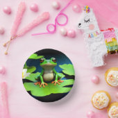 Schattige kikkerverjaardag papieren kommen (Feest)