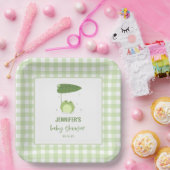 Schattige kikkervisje Baby shower Papieren Bordje (Feest)