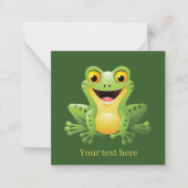 schattige kikkikkerliefhebbers geven gevoel notitiekaartje (Voorkant)