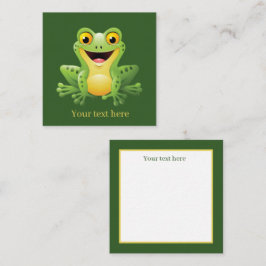 schattige kikkikkerliefhebbers geven gevoel notitiekaartje
