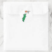 schattige kikkikkermand ronde sticker (Tas)