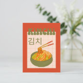 schattige kimchi feestdagenkaart (Staand voorkant)