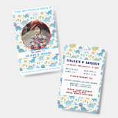 Schattige Kind Dinosaur Kleurrijke Aangepaste Foto Badge (Voor- en achterkant)