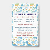 Schattige Kind Dinosaur Kleurrijke Aangepaste Foto Badge (Achterkant)