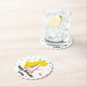 Schattige kind dinosaurus scooter truck Verjaardag Kartonnen Onderzetters (Insitu)