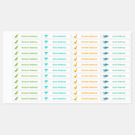 Schattige Kind dinosaurussen strijken op Labels