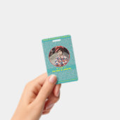 Schattige Kind Football Kleurrijke Custom Photo Ch Badge (Handheld)