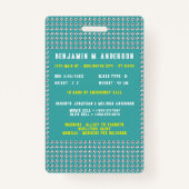 Schattige Kind Football Kleurrijke Custom Photo Ch Badge (Achterkant)