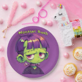 Schattige Kind Frankenstein Halloween Papieren Bordje (Feest)