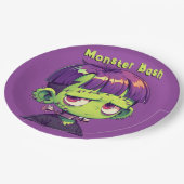 Schattige Kind Frankenstein Halloween Papieren Bordje (Gekanteld)