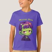Schattige Kind Frankenstein Halloween T-shirt (Voorkant)