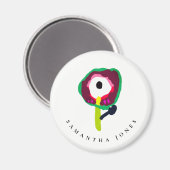 Schattige Kind Getrokken Kleurrijke Groene Roze Bl Magneet (Voorkant / Achterkant)