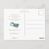 Schattige  Kind, Hart, Bloemen Valentijn Briefkaart (Achterkant)