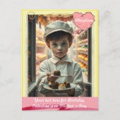 Schattige kind met diverse handgemaakte snoepjes o briefkaart (Voorkant)