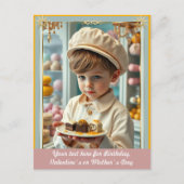 Schattige kind met diverse handgemaakte snoepjes o briefkaart (Voorkant)