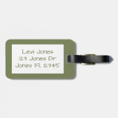 Schattige kind met koffer kind bagagelabel (Achterkant horizontaal)