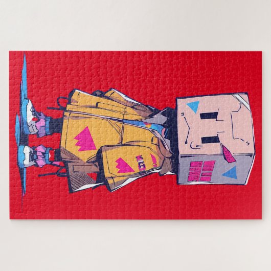 Schattige Kind met Papieren Tas Pet Legpuzzel (Horizontaal)