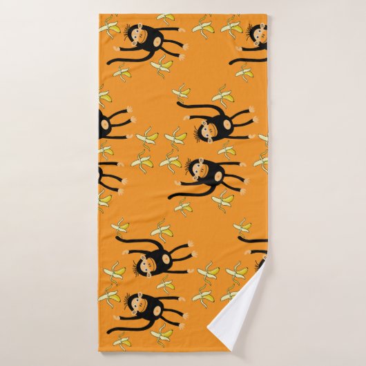 Schattige Kind Monkey Badhanddoek (Badhanddoek)