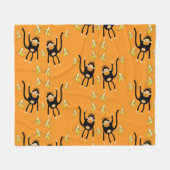 Schattige Kind Monkey Fleece Deken (Voorkant (Horizontaal))