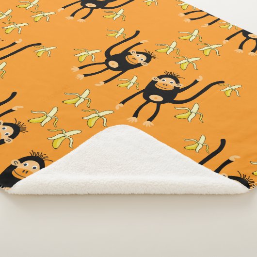 Schattige Kind Monkey Sherpa Deken (3/4)