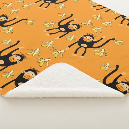 Schattige Kind Monkey Sherpa Deken (3/4)
