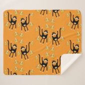 Schattige Kind Monkey Sherpa Deken (Voorkant (horizontaal))