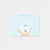 Schattige Kind Polar Beer winter post-it notes (Voorkant)