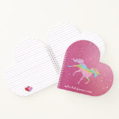 Schattige Kind Rainbow Unicorn Glitter Notitieboek (Binnen)