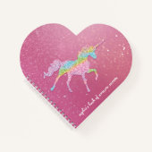 Schattige Kind Rainbow Unicorn Glitter Notitieboek (Voorkant)