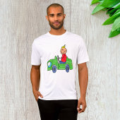 Schattige Kind Rijden Groene Auto Kinderen Illustr T-shirt