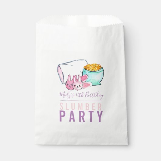Schattige kind Sleepover Slumber Party Favor Bag Bedankzakje (Voorkant)